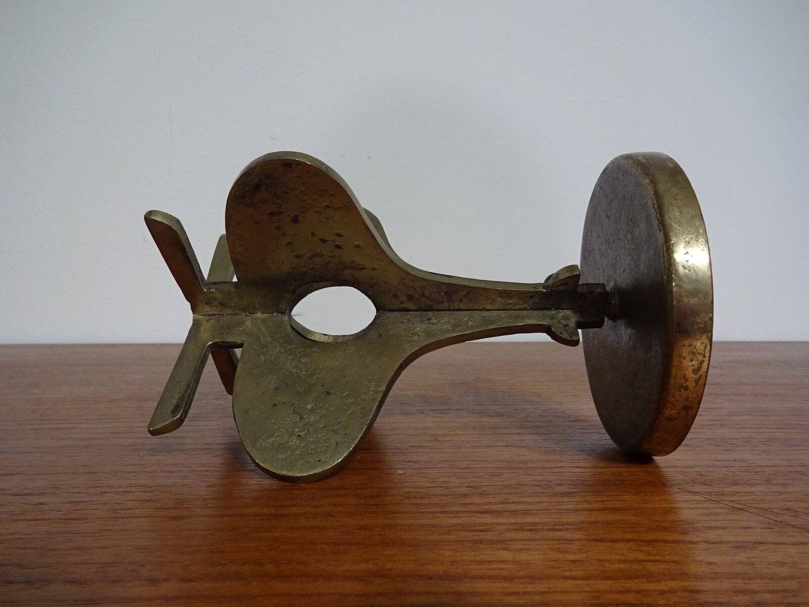 Brutalist Bronze Candleholder, 1960s