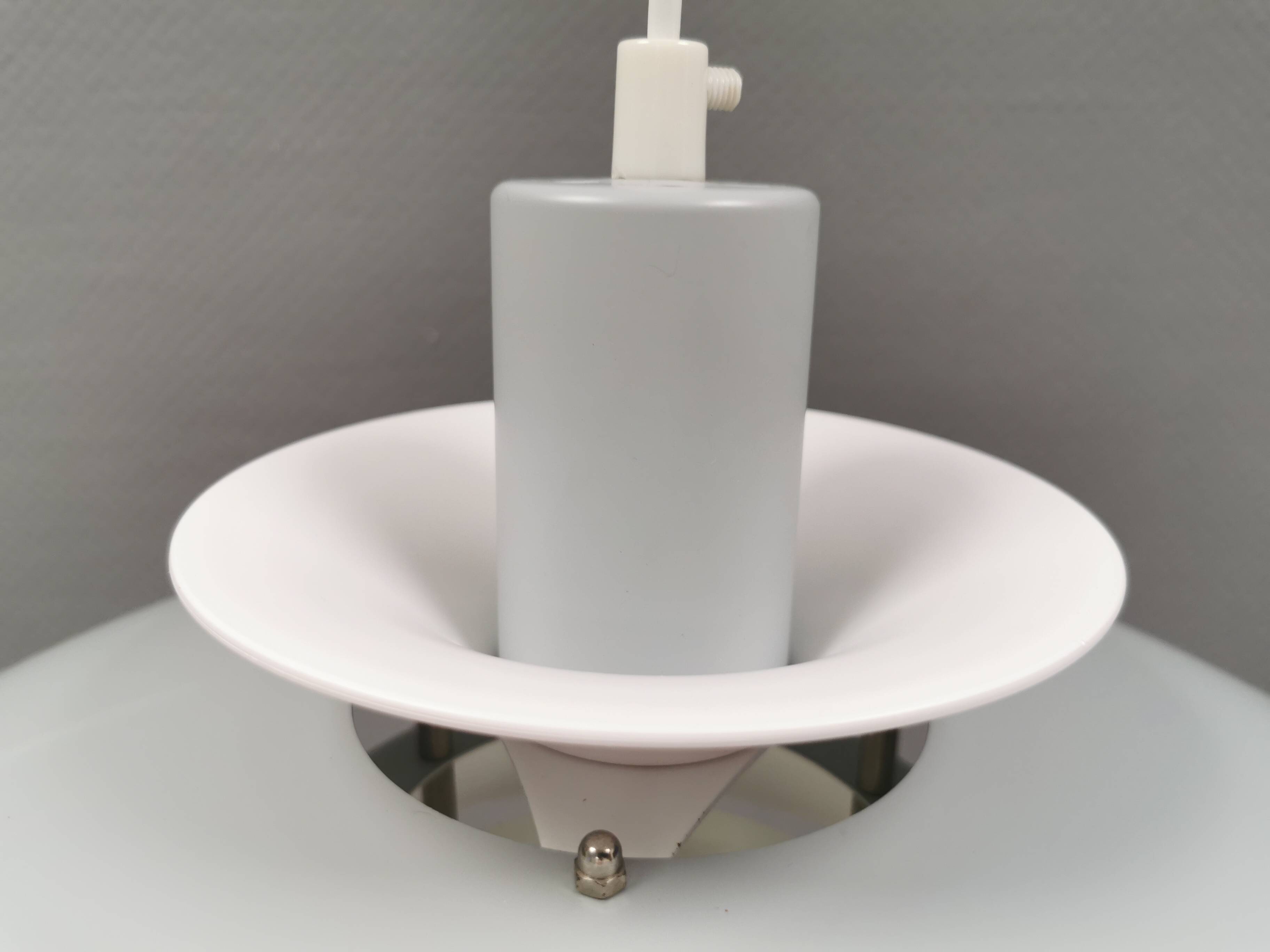 Classic Danish hanging lamp with multiple layers of shades by Lyskaer 1980s