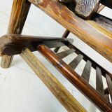 Antique chinese handcrafted bamboo lounge chair, 1900