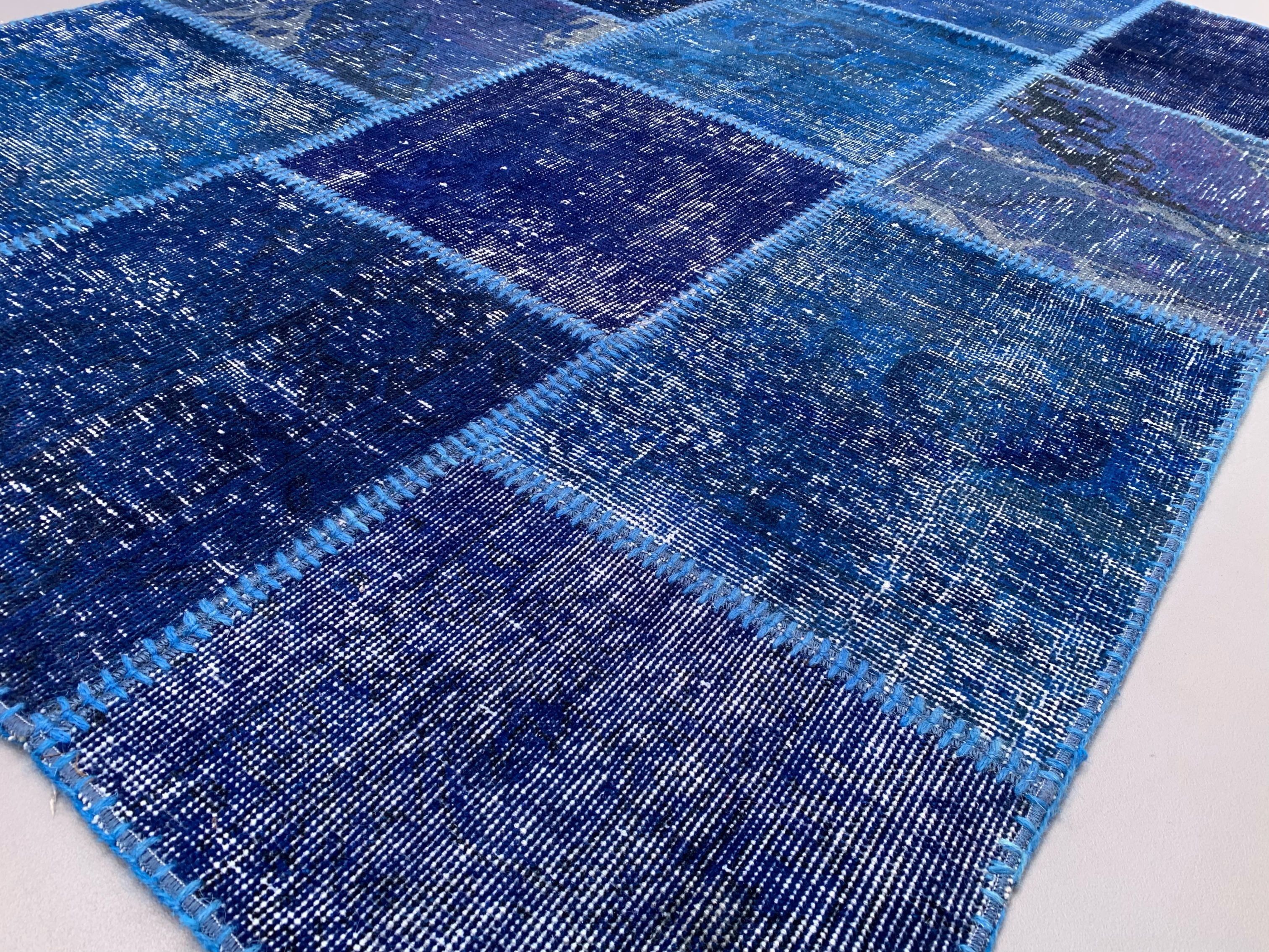 Distressed turkish patchwork rug 183x123 cm