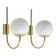 Pair of mod. "b458" brass wall lamps by Candle, 1970s