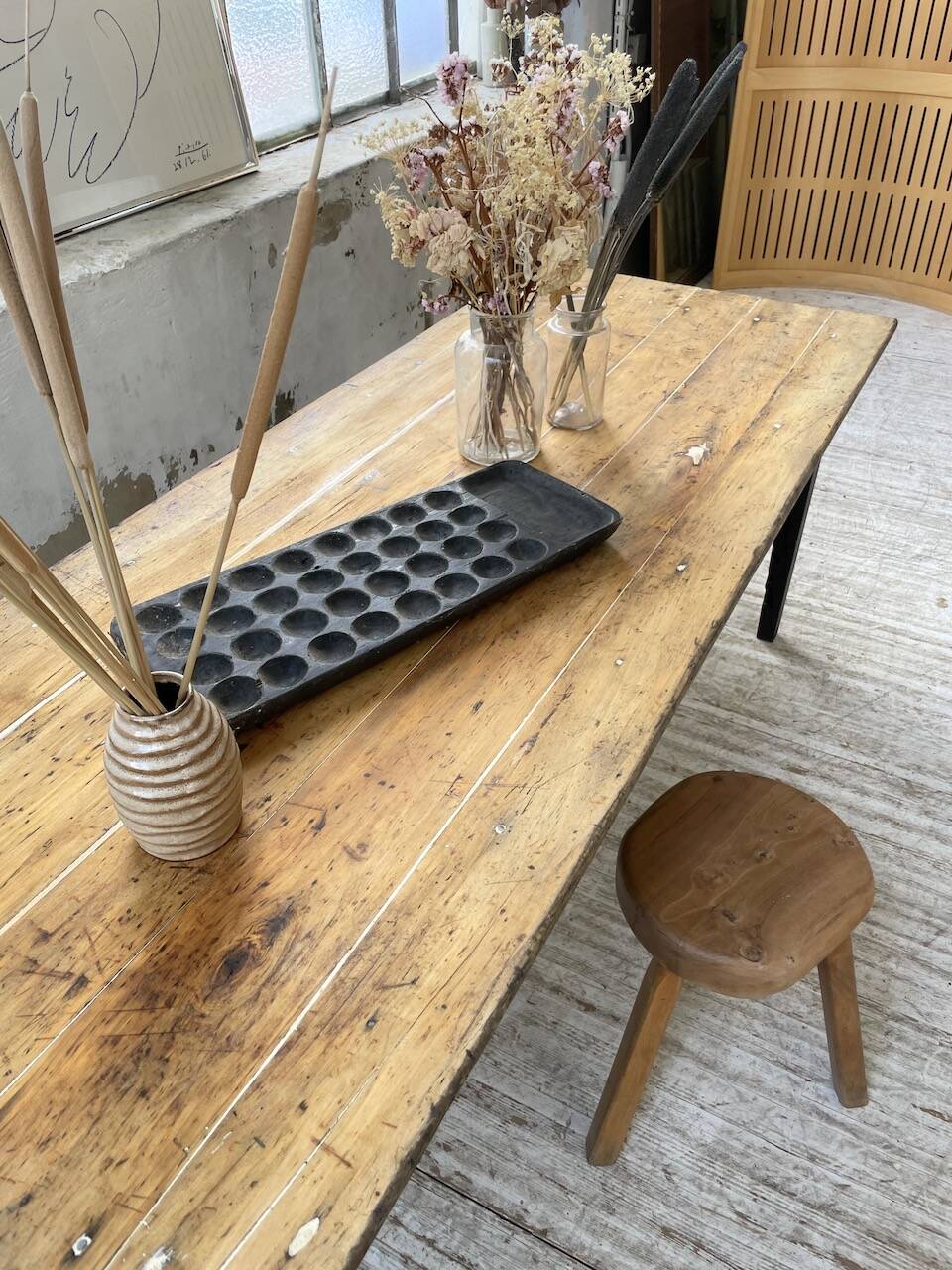 2m pine and oak farmhouse table