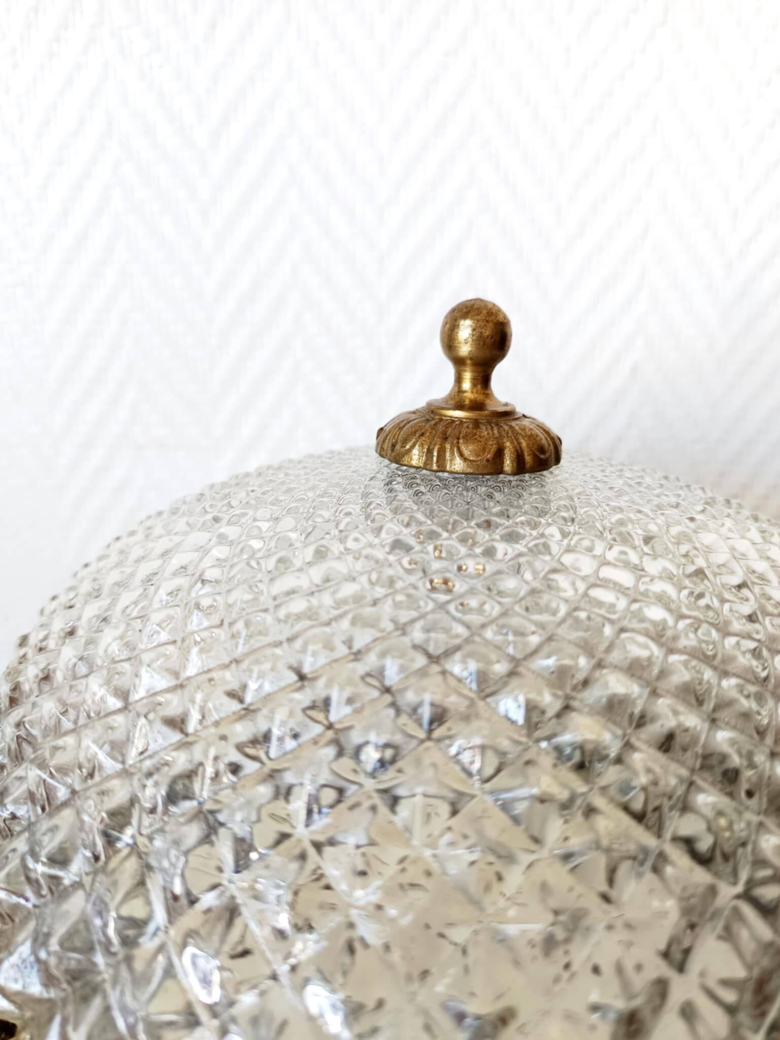 1950s Hollywood Regency Style Dome Ceiling Light
