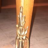 Flat desk in solid cherry wood, Louis XV style.