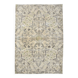 Cream & Light Yellow Turkish Vintage Rug, 215x320Cm