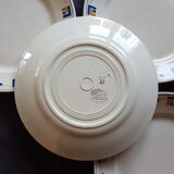 Suite of 4 plates made of Lunéville earthenware