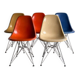 Set of 5 DSR chairs, Charles & Ray Eames, Herman Miller, 70s edition