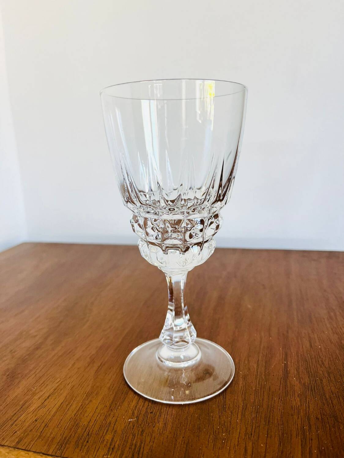 8 crystal d'arques pompadour wine or water glasses from the 1990s