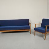 Convertible sofa set - a 1960s Scandinavian armchair