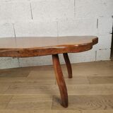 Irregular handmade wooden coffee table from the 60s-70s