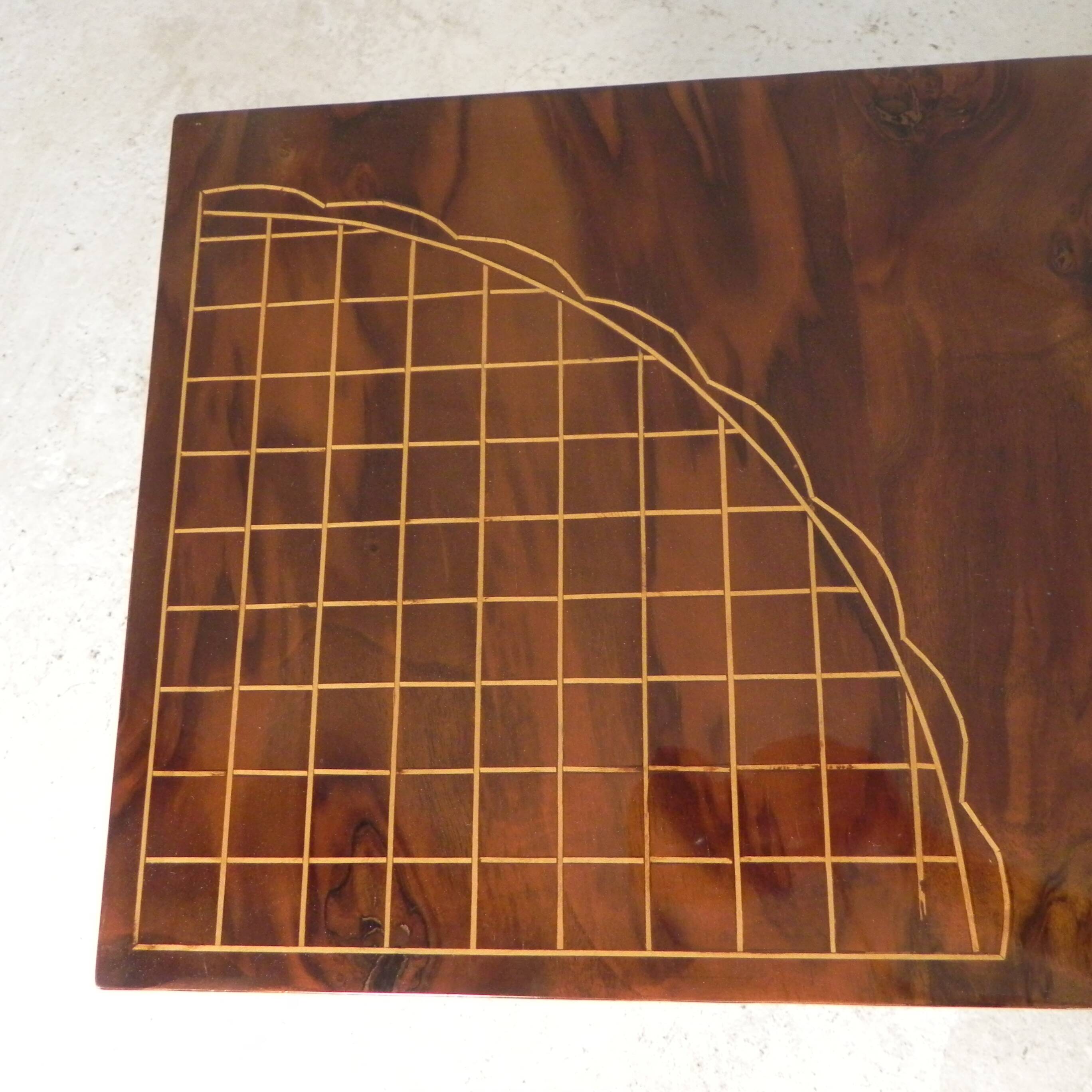 Art Deco style console table in wood marquetry