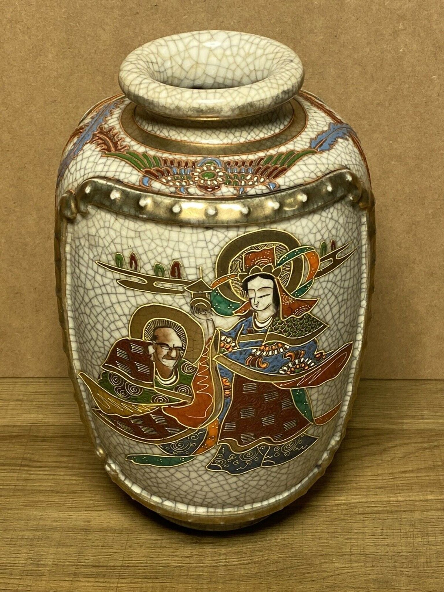 Old vase satsuma japanese porcelain, signature, 30/40