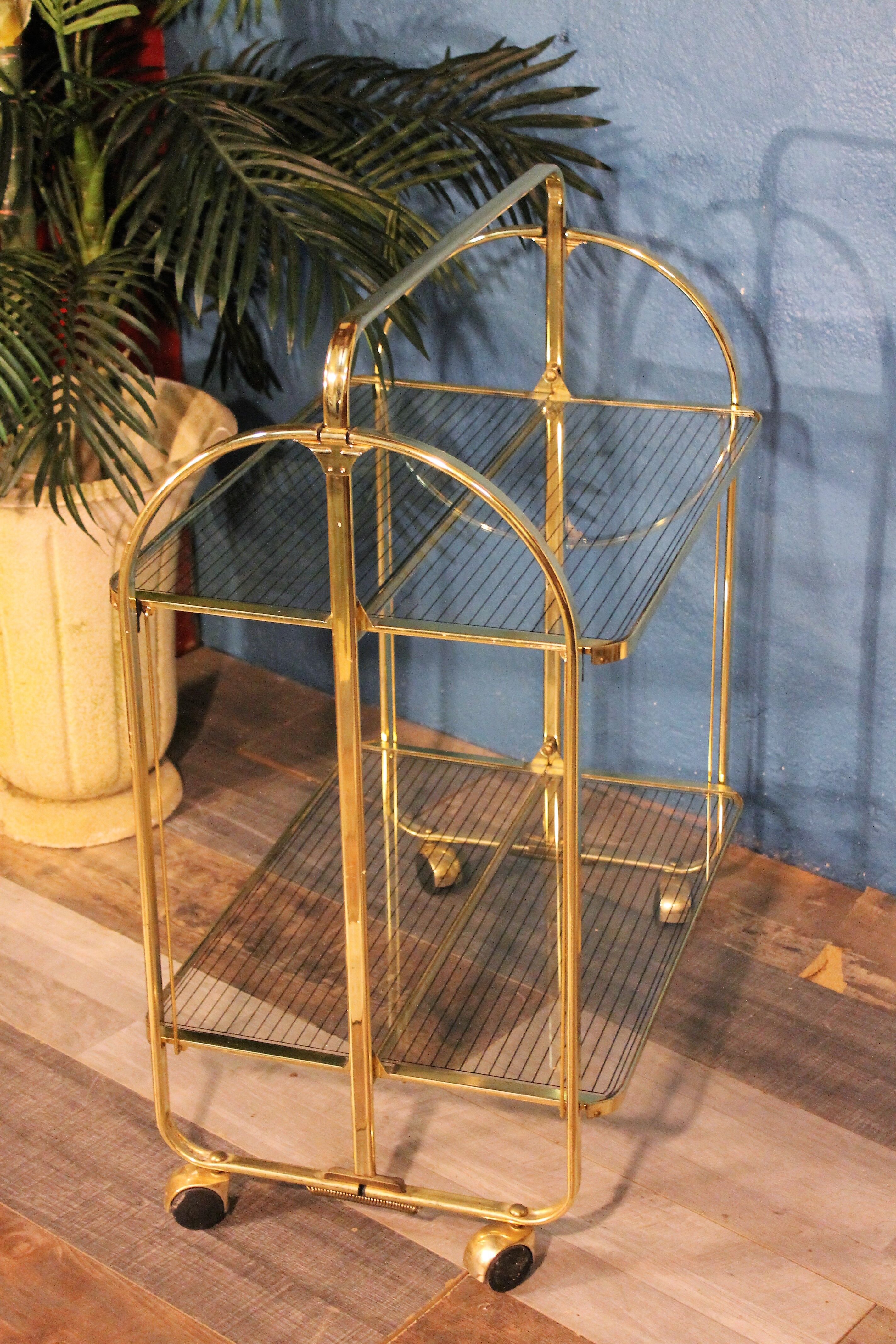Metal-glass trolley 1970s