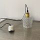 Pair of vintage molded glass pendant lamps