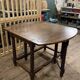 Solid wood farmhouse table with drop-leaves