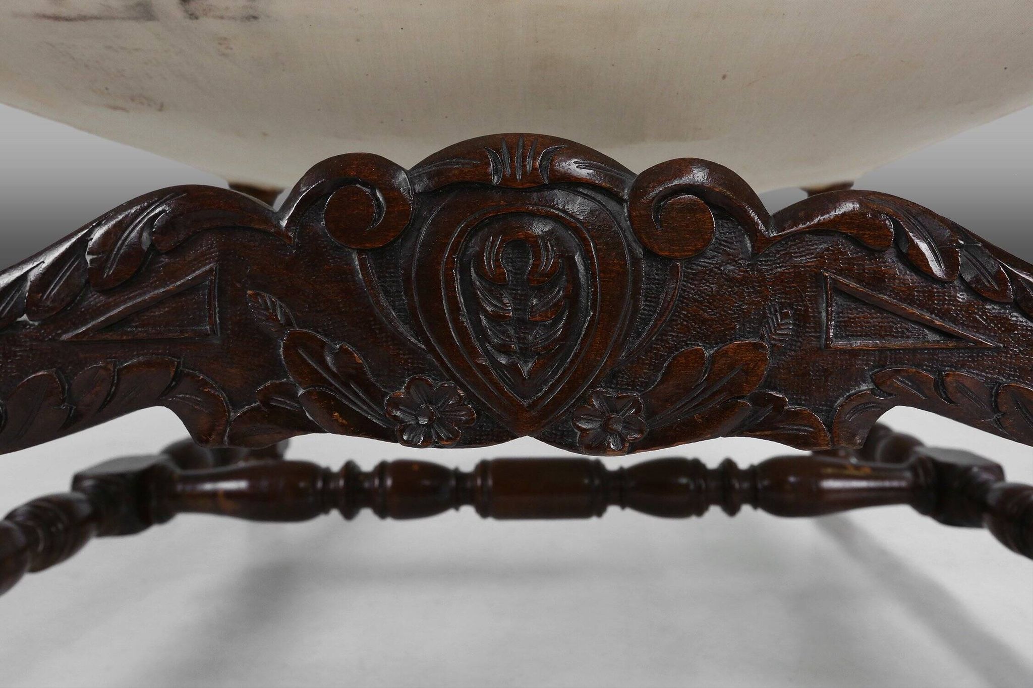 19th Century Renaissance carved oak Throne Armchair, France 1850s