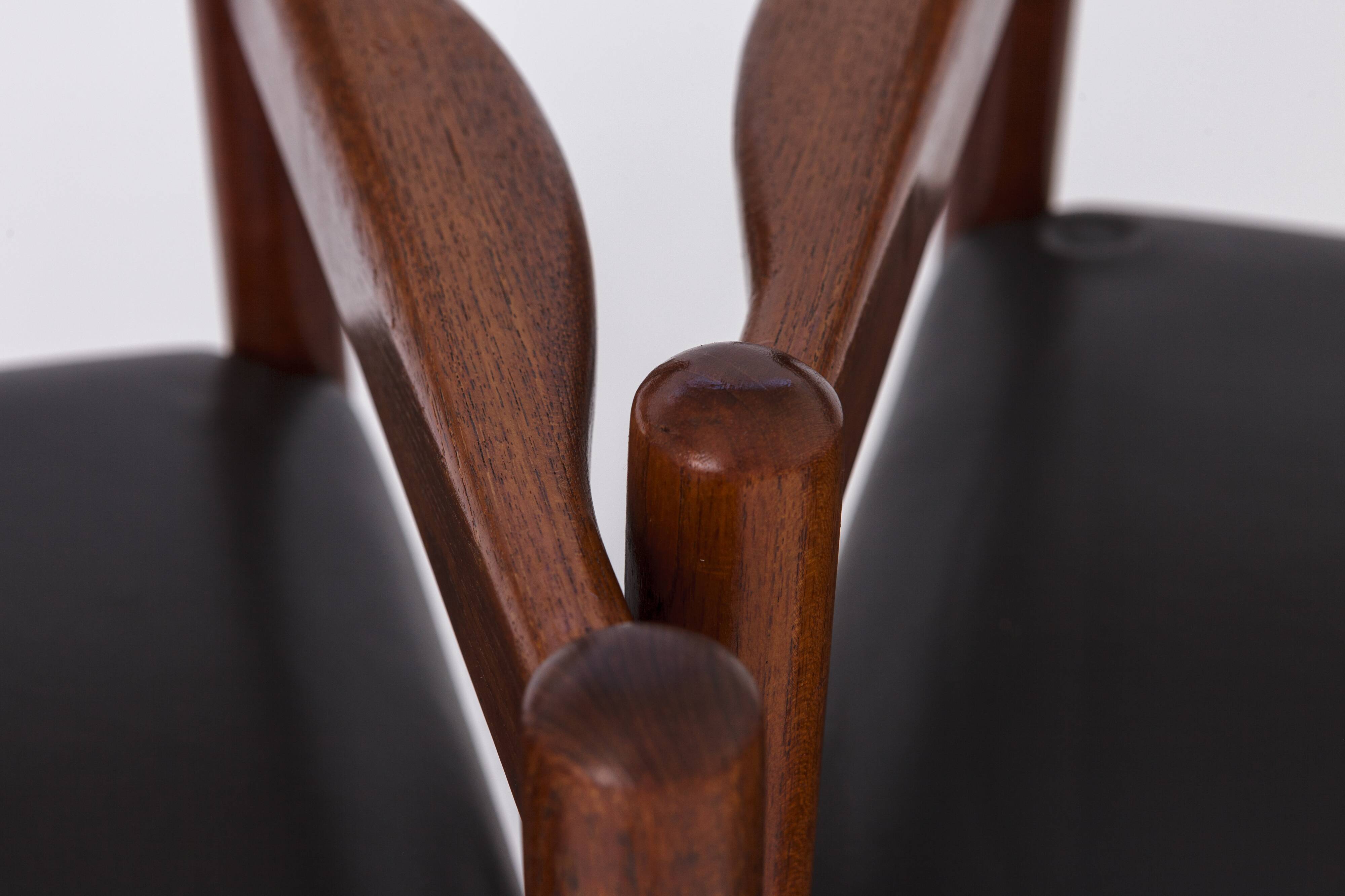 6 vintage armchairs, 1960s, danish, teak