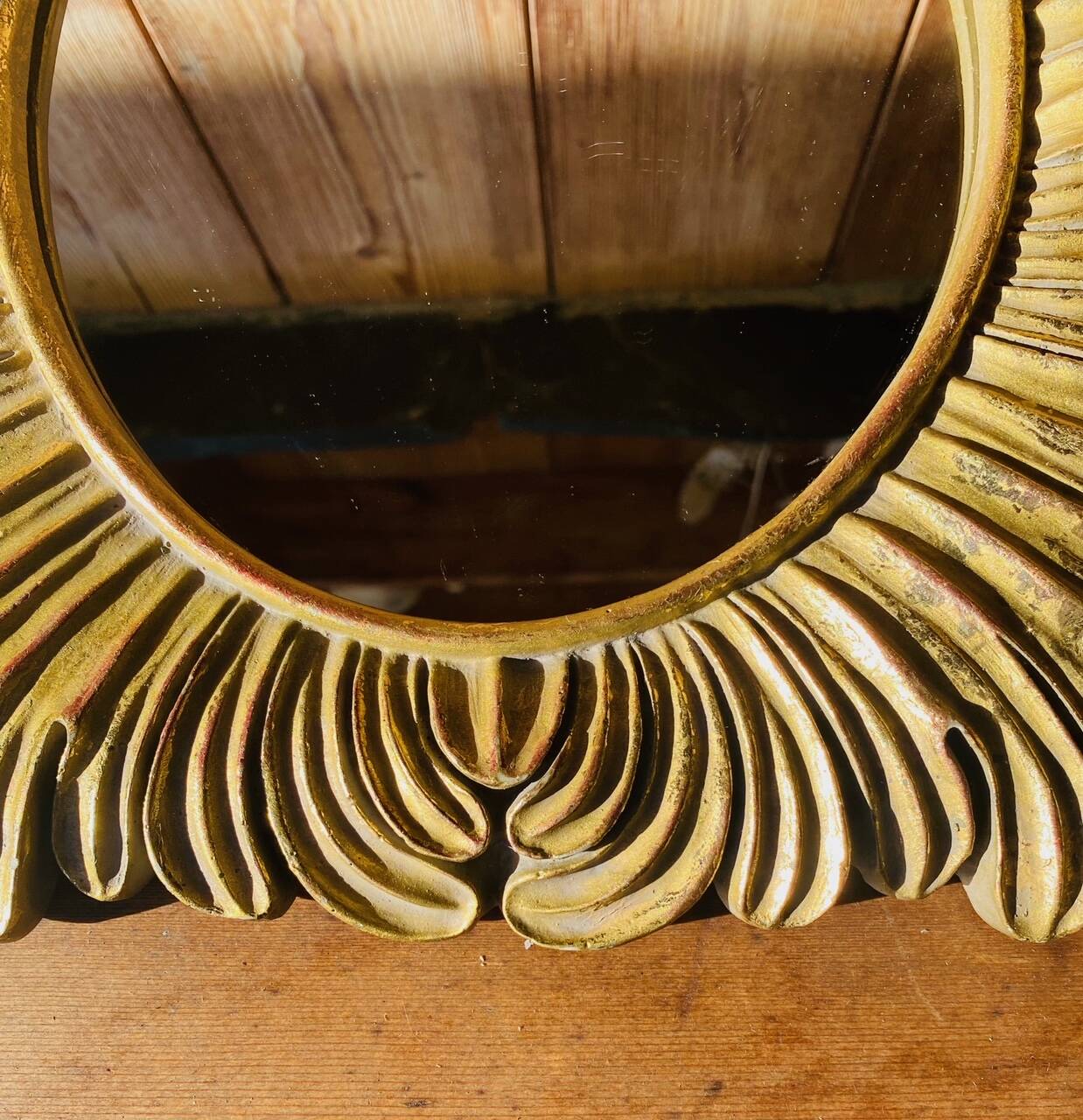 Vintage rectangle sun mirror