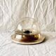 Vintage ceiling light in brass and bubbled glass