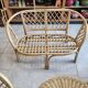 Salon de jardin en rotin bambou vintage