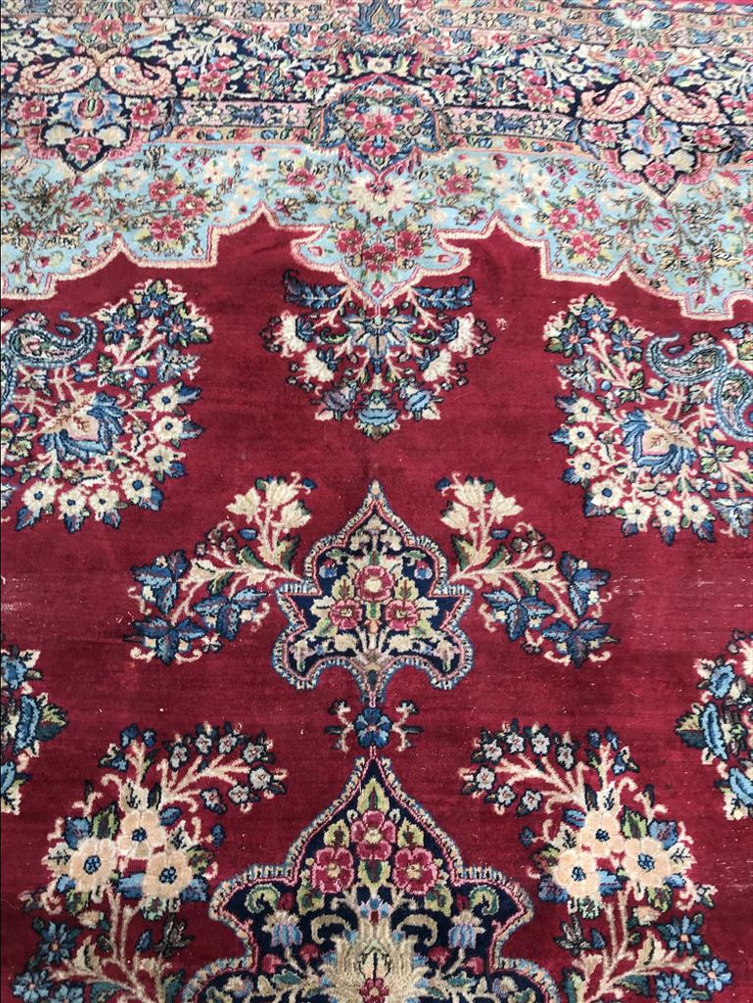 Persian Kerman rug handmade 273 x 353 cm