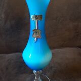 Vase opaline turquoise