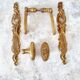 Door handle hardware and 2 French bronze furniture handles