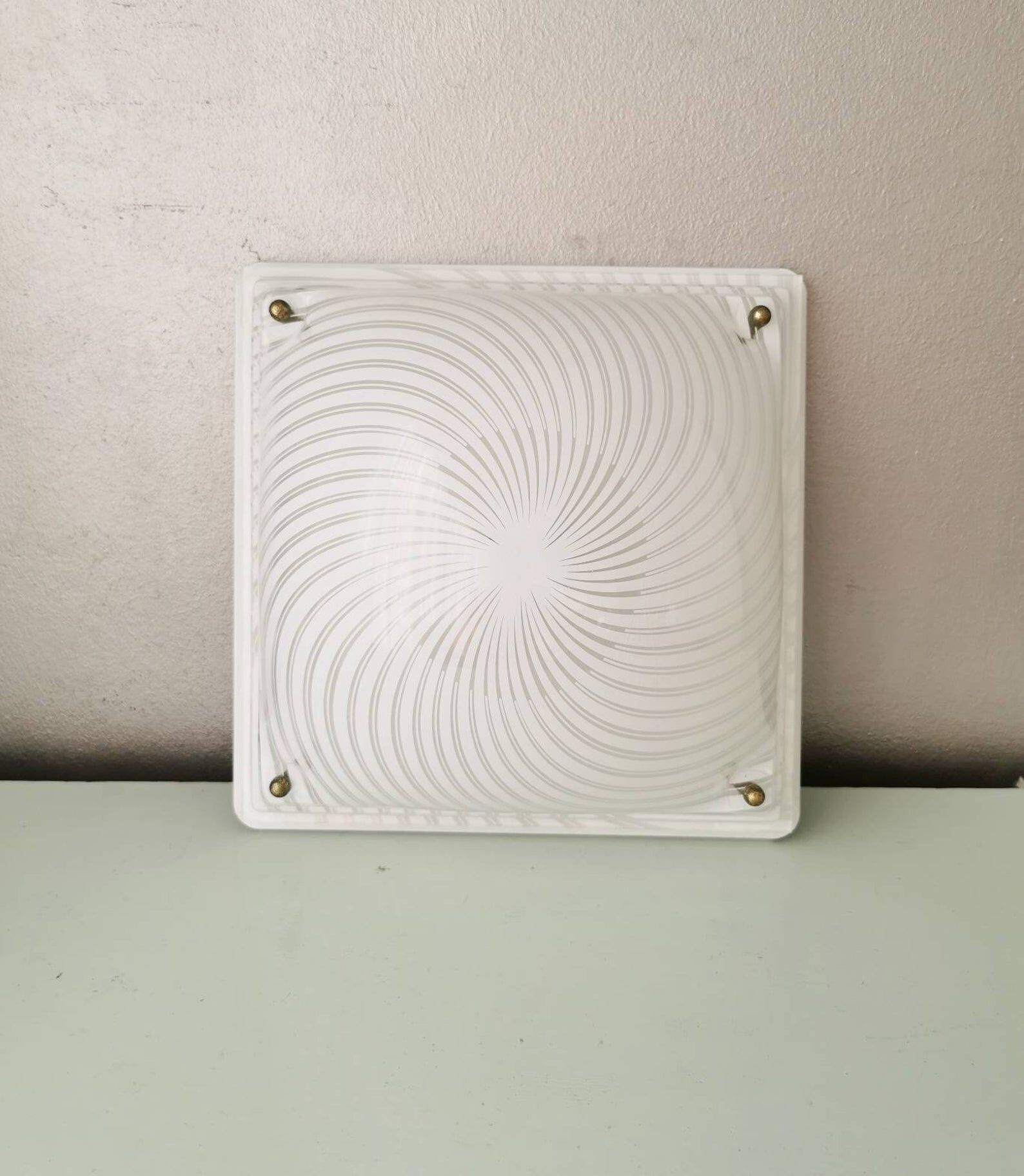 Massive Belgium 80s vintage square light