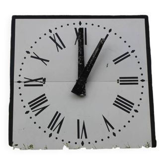 Horloge de gare/église émaillée