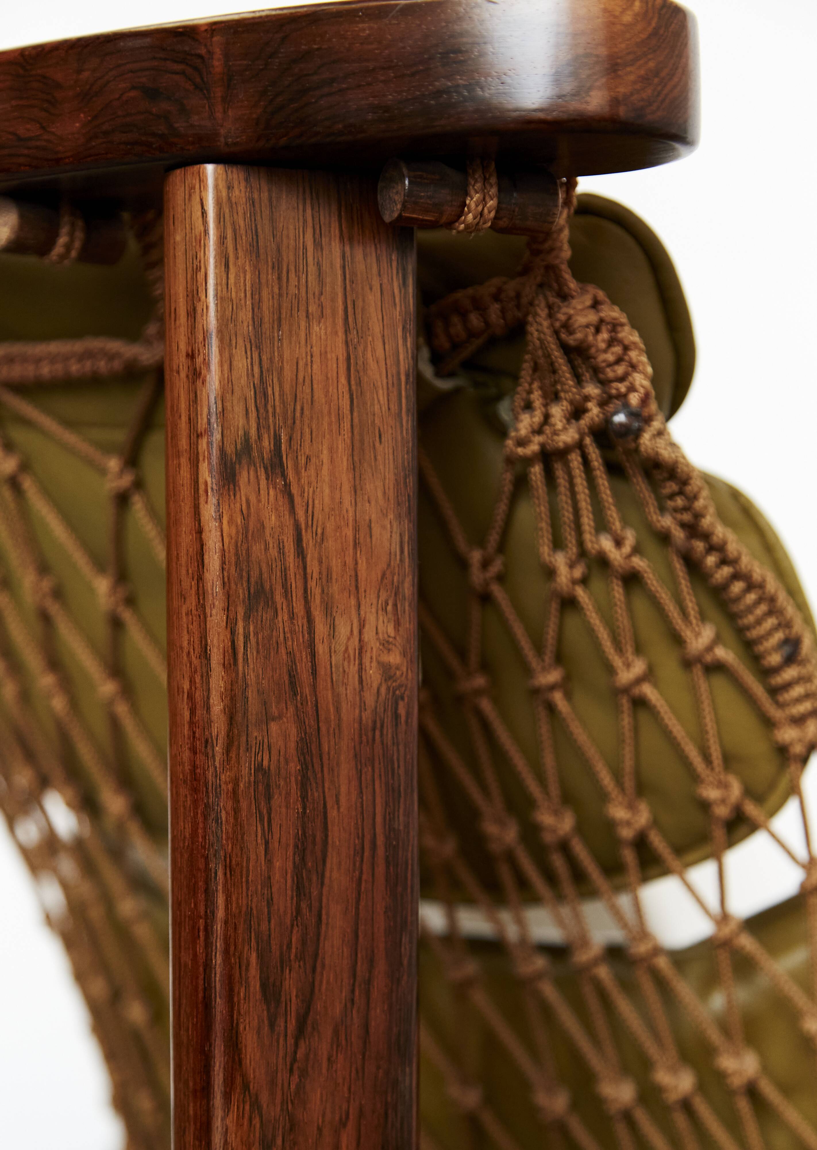 Jean Gillon "Jangada" Lounge Chair & Ottoman for Italma Wood Art, 1968