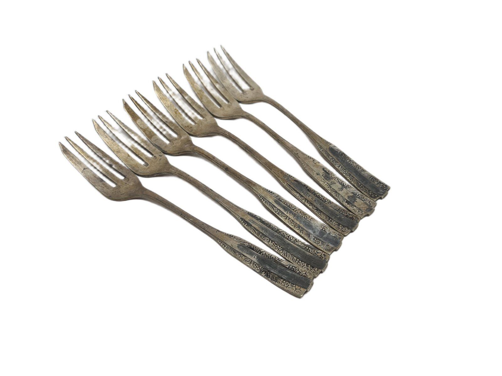Art deco brass forks by hefra, 1960s, set of 6