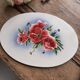 Dessous de plat vintage lunéville coquelicots