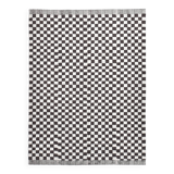 9x11 Brown & White Checkered Moroccan Rug, 269x349Cm