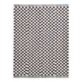 9x11 Brown & White Checkered Moroccan Rug, 269x349Cm