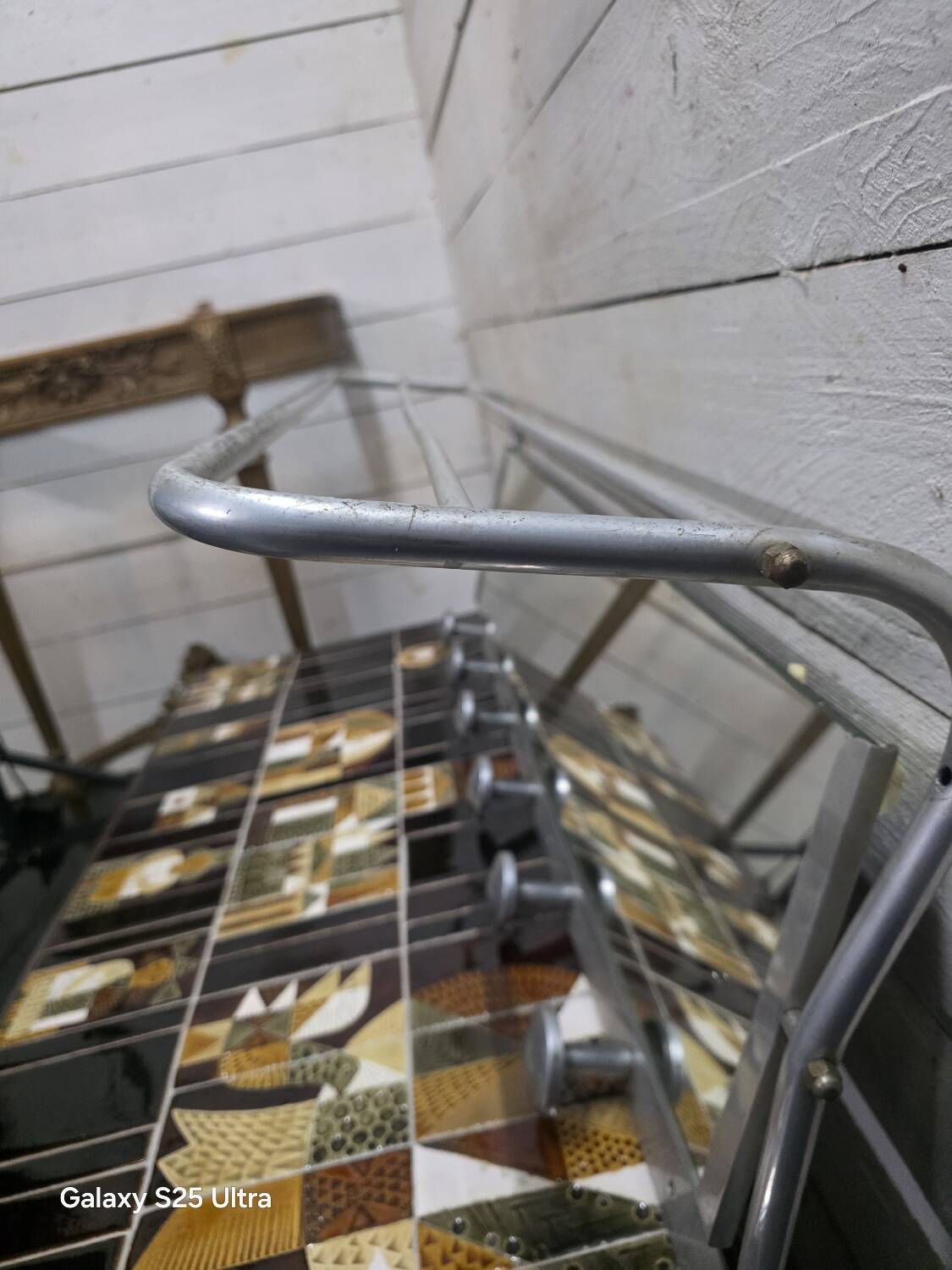 Aluminium coat rack from the 1950s.