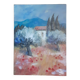 Olive trees in the farmhouse, acrylic on wood 22 x 29.7 cm