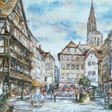 Watercolor of Strasbourg