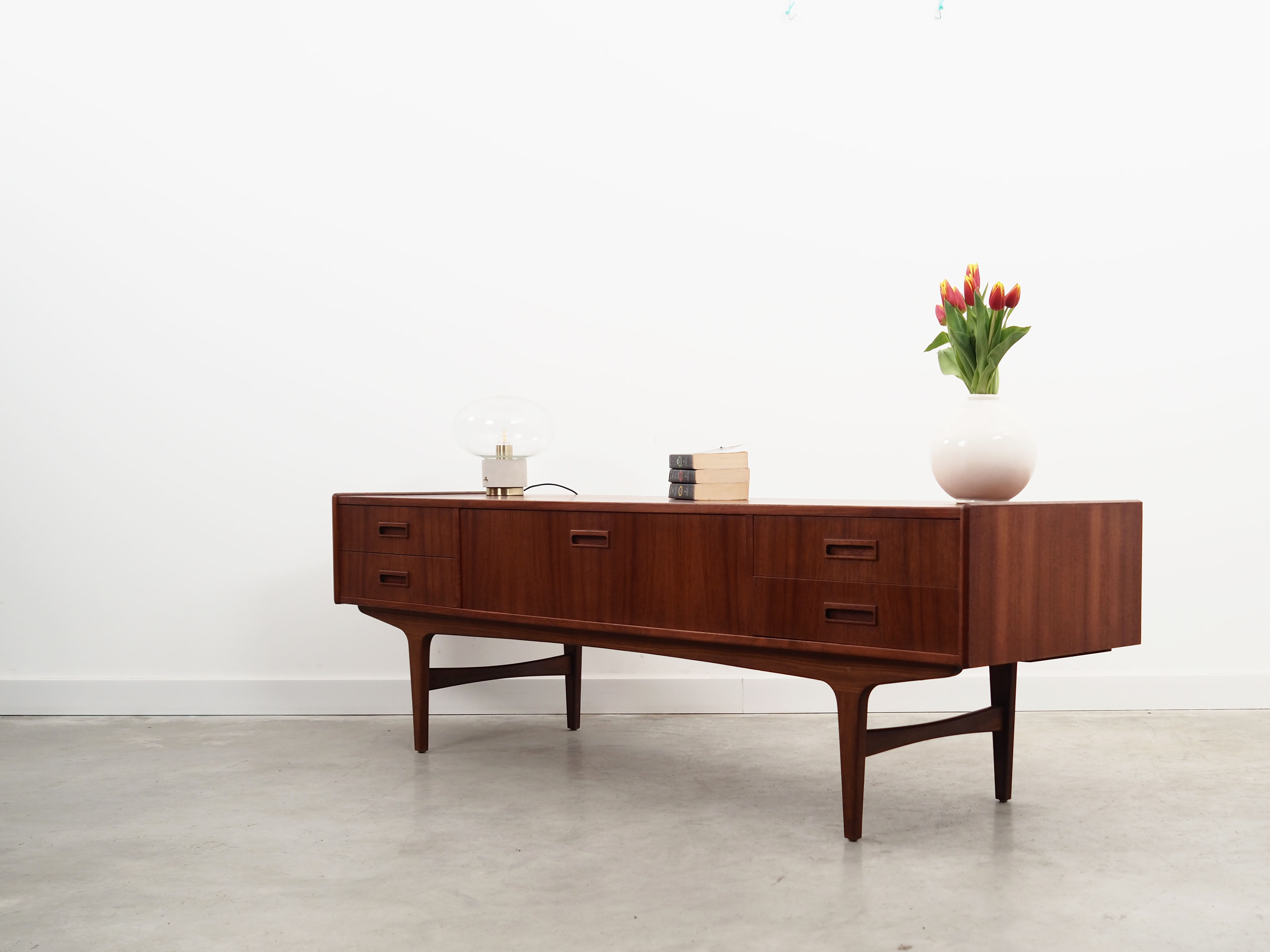 Teak lowboard, Danish design, 1960s, manufactured by Westergaards