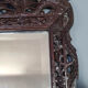 Ancien miroir cadre bois sculpté de dragons Chine, Vietnam 73x57 cm