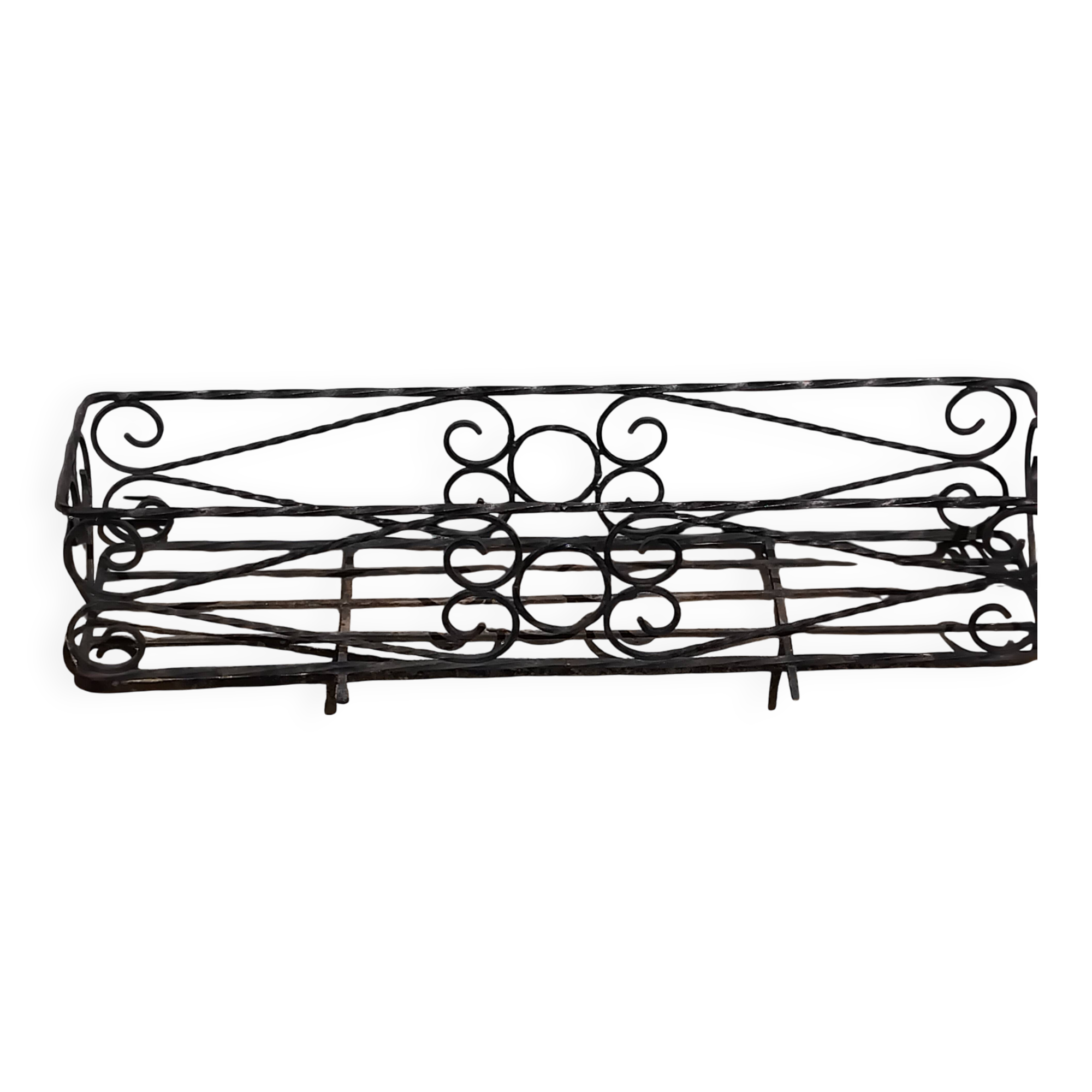 Antique wrought iron planter