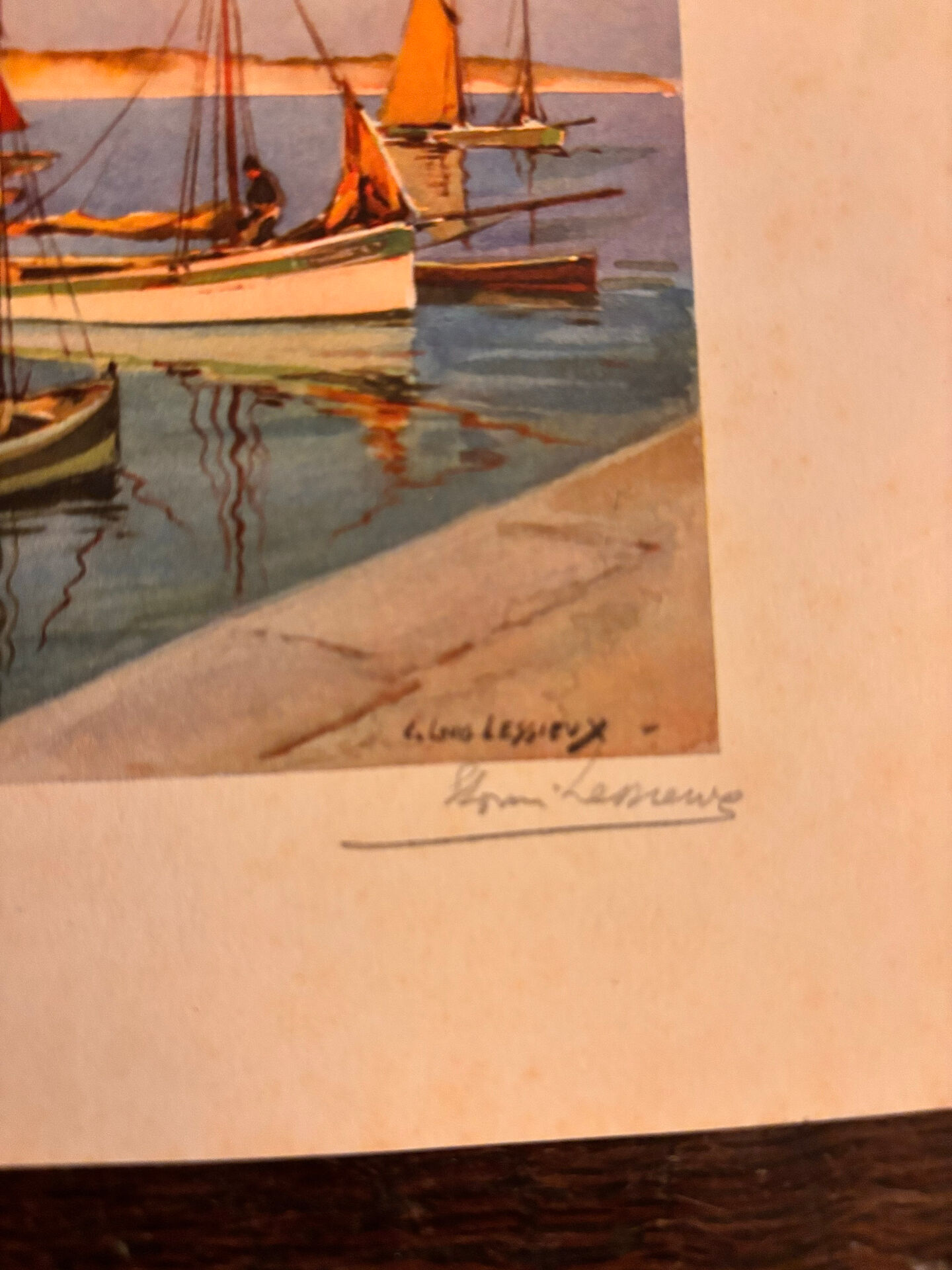 2 Estampes Anciennes / Lithographies. Île d'Oléron par Louis Lessieux