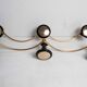 Pair of coat racks 3 hooks 1960 brass and plastic