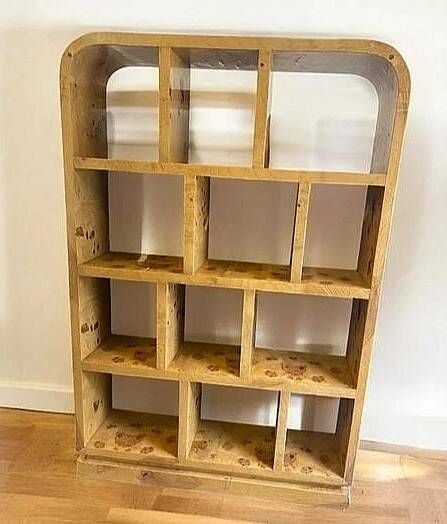 Art Deco library in elm and beech wood