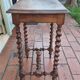 Side table, Louis XIII style console in walnut.