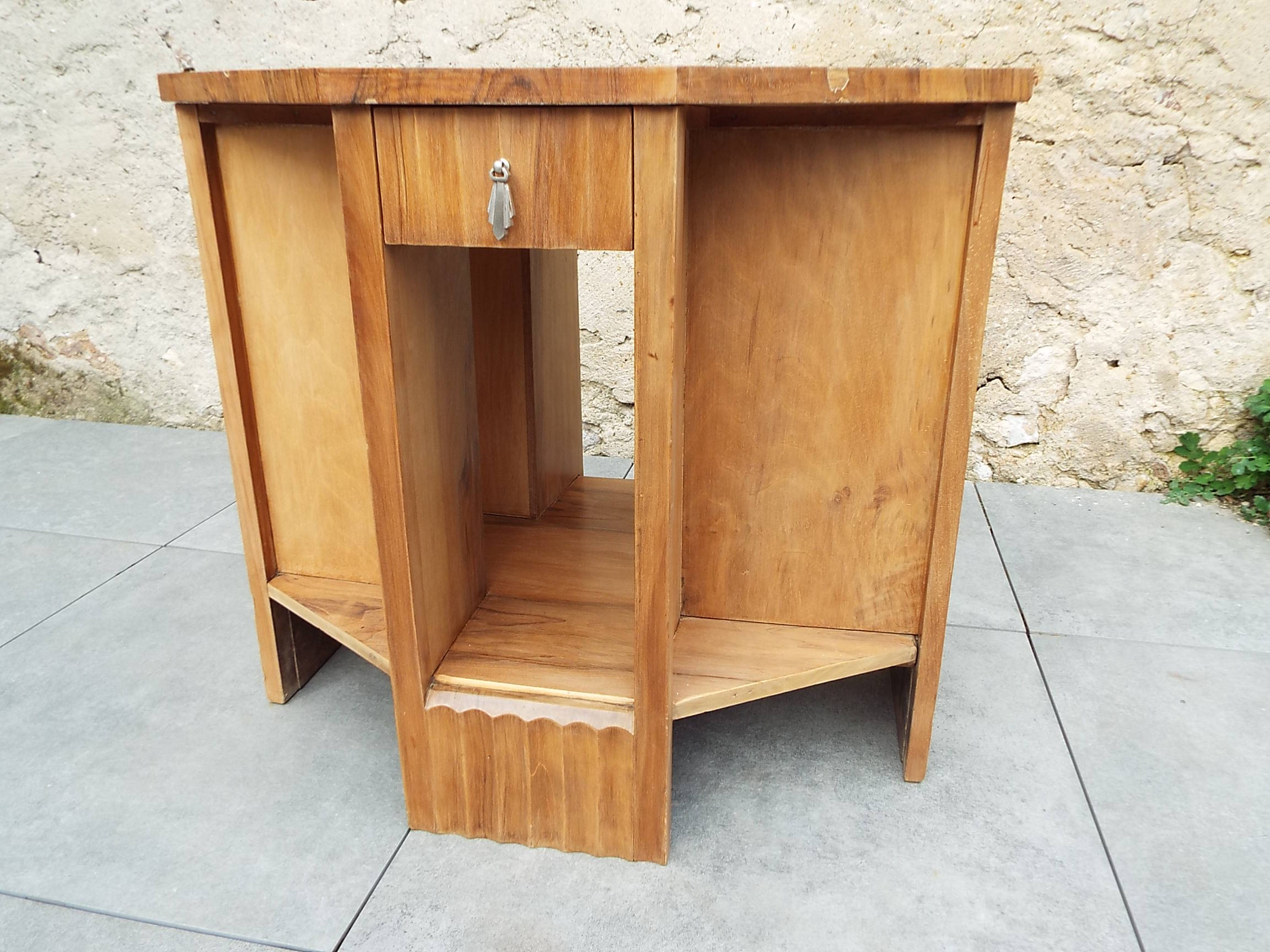 Octagonal art deco side table