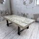 Table basse céramique pierre sculptée style années 50
