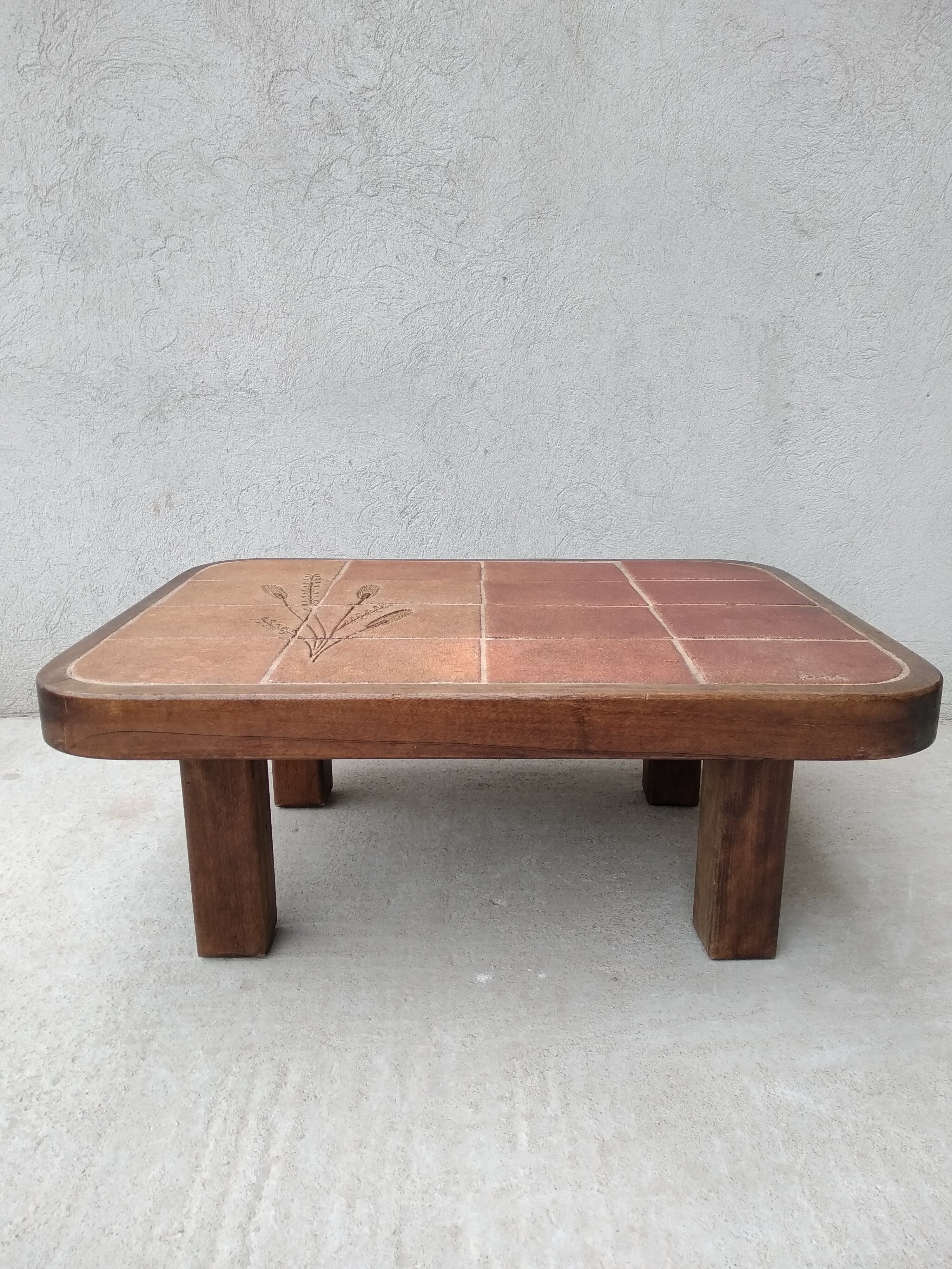 Ceramic coffee table Vallauris Barrois