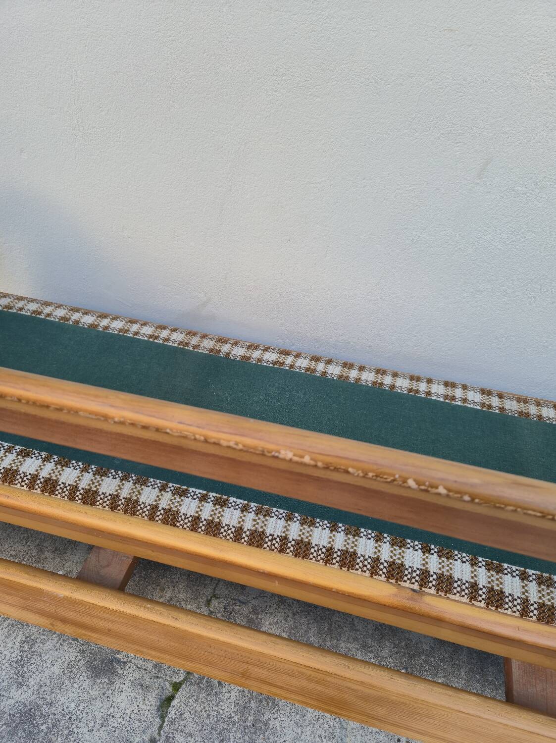 Vintage 3-seater pine sofa, Brutalist style, 1980s