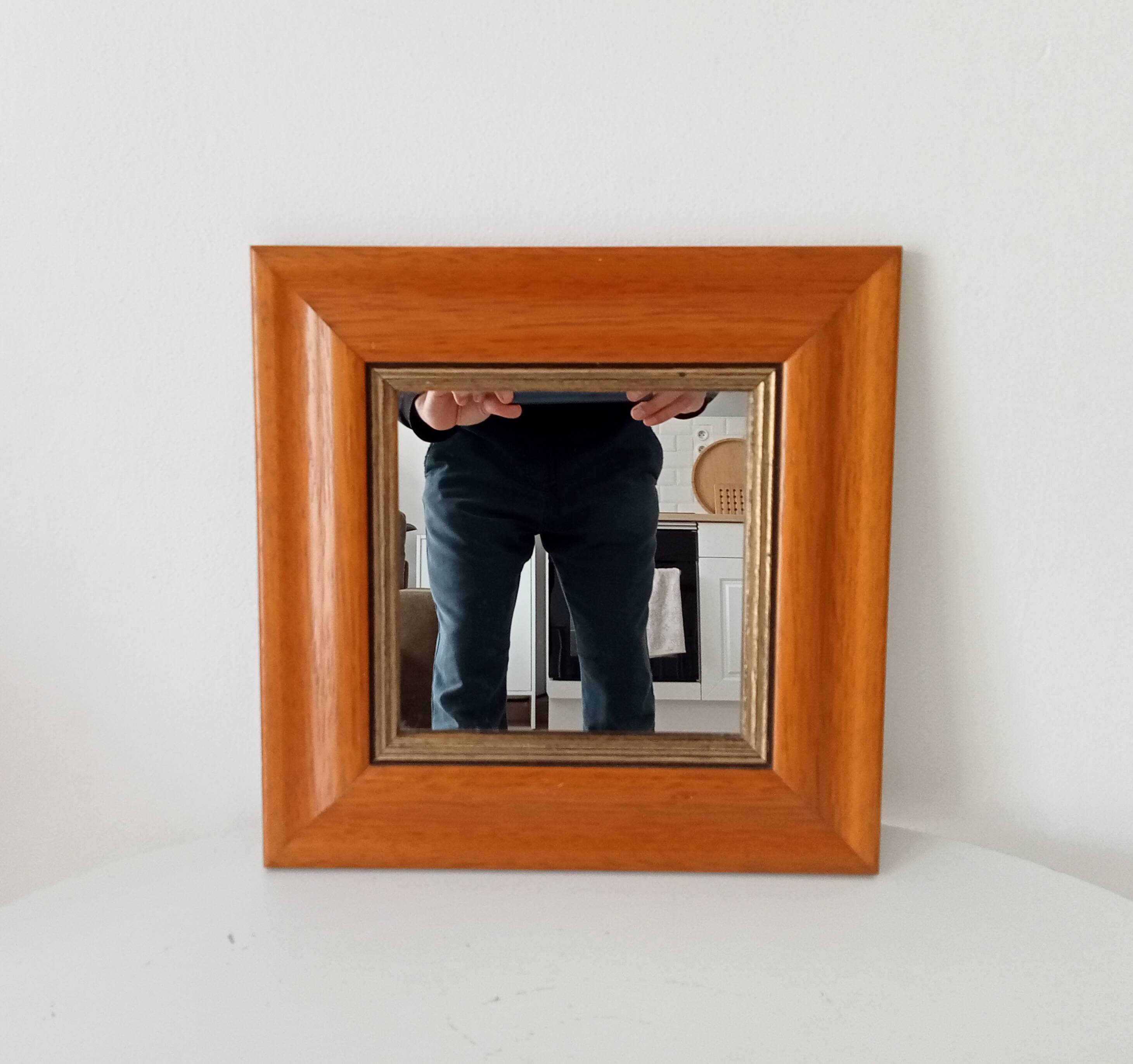 Vintage beech mirror
