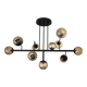 Contemporary Smoked-Fumè "Ballotton" Spheres Attributed to Murano Glass Spu